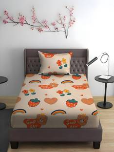 Weave & Décor Microfiber Single Flat 300 TC Cartoon Bedsheet
