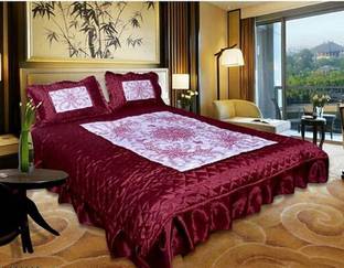 Feathersoft 310 TC Satin King Printed Flat Bedsheet
