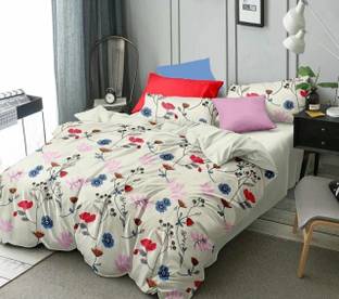 CLOVIS KRAFTS Microfiber King Fitted (Elastic) 310 TC Printed Bedsheet