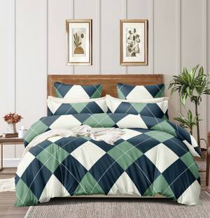 CHHILAKIYA 182 TC Cotton King 3D Printed Flat Bedsheet