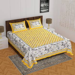 MAGICAL Cotton Double Flat 144 TC Printed Bedsheet