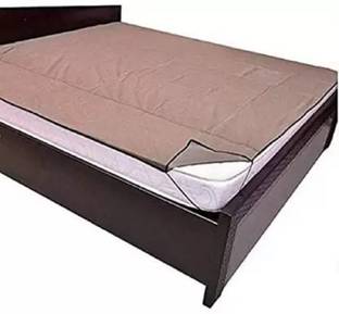 AG Creations Polyester Double Flat 200 TC Solid Bedsheet