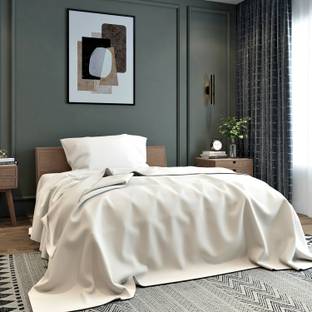 BELVOSTUM Microfiber Single Flat 280 TC Solid Bedsheet