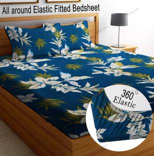 RisingStar Microfiber King Fitted (Elastic) 250 TC Printed Bedsheet