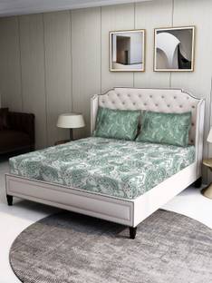 Bombay Dyeing Cotton Double Flat 104 TC Floral Bedsheet