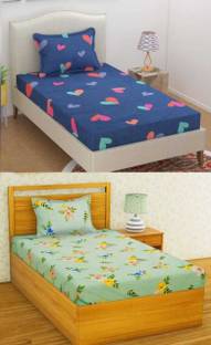 Decent Home 240 TC Cotton Single Printed Flat Bedsheet