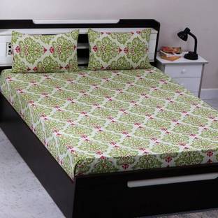 Flipkart SmartBuy 104 TC  Cotton Double Motifs Bedsheet