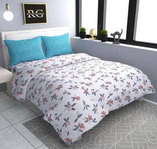 TINDLER KNOTS Microfiber King Flat 210 TC Printed Bedsheet