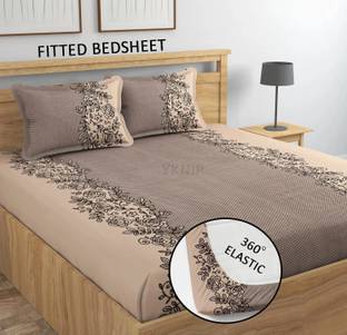 Regit Cotton Double, King Fitted (Elastic) 250 TC Printed Bedsheet