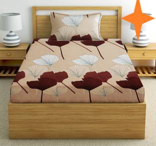 EXFAB 244 TC Cotton Single Printed Fitted (Elastic) Bedsheet