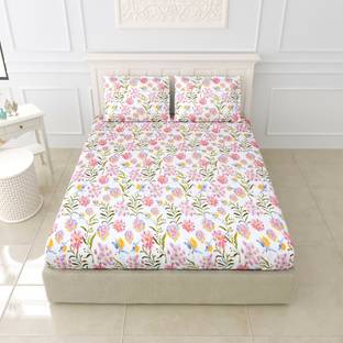 urban jaipur Cotton King Flat 300 TC Printed Bedsheet