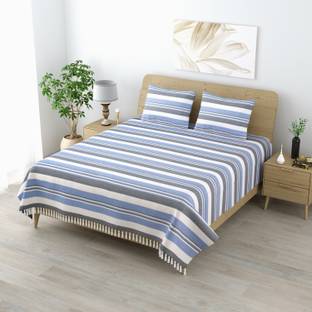 Flipkart SmartBuy 180 TC Cotton Double Self Design Flat Bedsheet