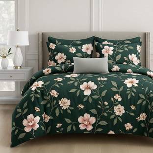 DECOR2ADMIRE Cotton Queen Flat 300 TC Printed Bedsheet