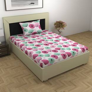 Divine Casa Cotton Single Flat 144 TC Floral Bedsheet