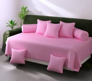 HOMYBEES 210 TC Cotton Single Striped Flat Bedsheet