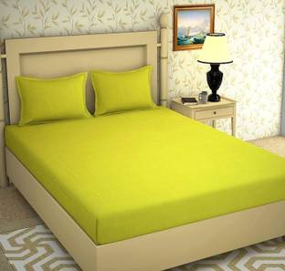 BEVI Microfiber Double Flat 300 TC Solid Bedsheet