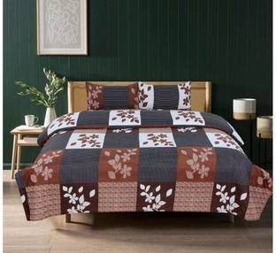 Flipkart SmartBuy 120 TC Microfiber Double 3D Printed Flat Bedsheet