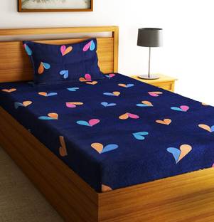 Fashion String 144 TC Microfiber Single Printed Flat Bedsheet
