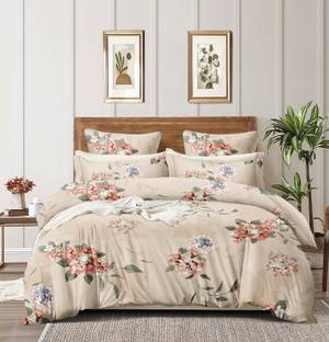 CHHILAKIYA 182 TC Cotton King 3D Printed Flat Bedsheet