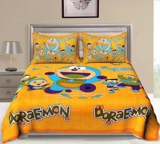 PETROSOLY 144 TC Cotton Queen Cartoon Flat Bedsheet