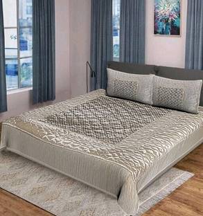 SINRAMP Satin Double Bed Cover