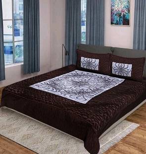 Feathersoft Satin King Flat 310 TC Printed Bedsheet