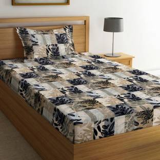 Fashion String Microfiber Single Flat 144 TC Printed Bedsheet