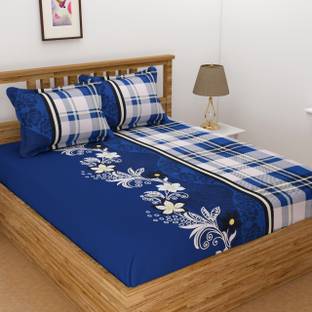 sabhya creation 220 TC Cotton Double Cartoon Fitted (Elastic) Bedsheet