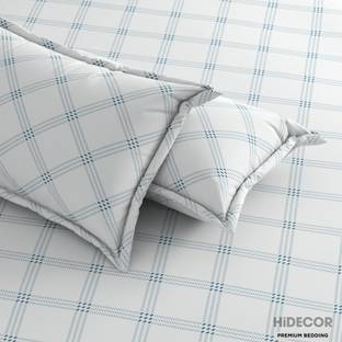 HIDECOR 280 TC Microfiber King Geometric Flat Bedsheet