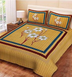 AVATAR Cotton Queen Flat 165 TC Floral Bedsheet