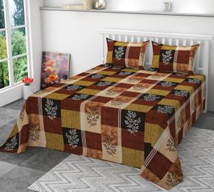 SCHp Cotton Super King Flat 320 TC Printed Bedsheet