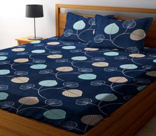 Amrange Cotton King Flat 210 TC 3D Printed Bedsheet