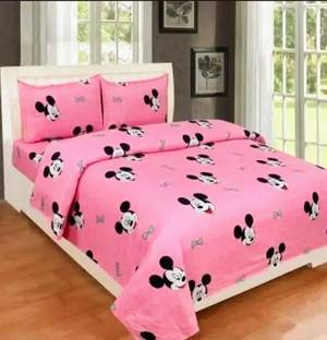 LA MANTTA 144 TC Microfiber Double Printed Flat Bedsheet