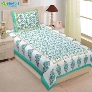 Flipkart SmartBuy Cotton Single Flat 180 TC Jaipuri Prints Bedsheet
