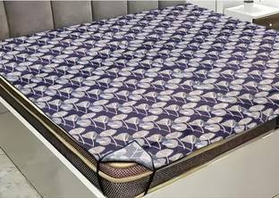 RELOOK INDUSTRIES PVC Double Fitted (Elastic) 120 TC Printed Bedsheet