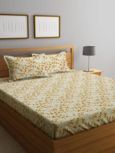Ambra Linens 180 TC Cotton King Printed Flat Bedsheet
