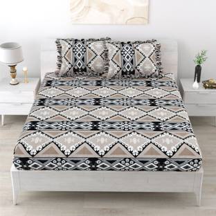 Dream Weaverz 260 TC Polycotton King Abstract Fitted (Elastic) Bedsheet