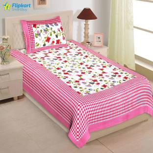 Flipkart SmartBuy 180 TC Cotton Single Jaipuri Prints Flat Bedsheet