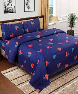 Home Garage Microfiber King Flat 137 TC 3D Printed Bedsheet