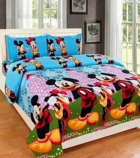 LA MANTTA Microfiber Double Flat 144 TC Printed Bedsheet