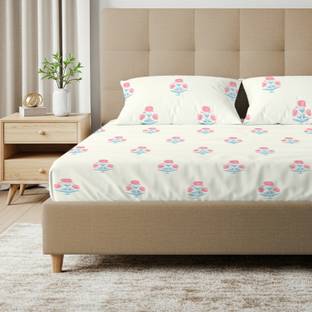 Urban Space Cotton Super King Flat 200 TC Floral Bedsheet