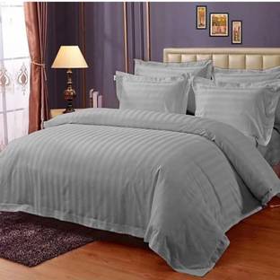 Lucifer 280 TC Cotton Double Striped Flat Bedsheet