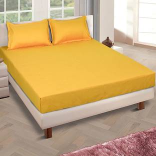 ROMEE Cotton Queen Flat 150 TC Solid Bedsheet