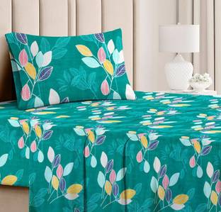 VAS COLLECTIONS Microfiber Single Flat 160 TC Printed Bedsheet