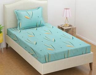 BSB HOME 220 TC Cotton Single Abstract Flat Bedsheet