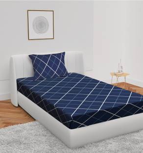 Regit Polycotton Single Flat 210 TC Geometric Bedsheet