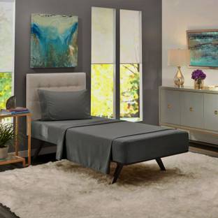 BEVI Microfiber Single Fitted (Elastic) 300 TC Solid Bedsheet