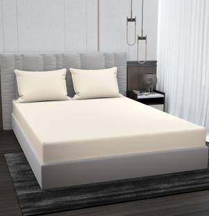 BROMWICK Microfiber Double Flat 220 TC Solid Bedsheet