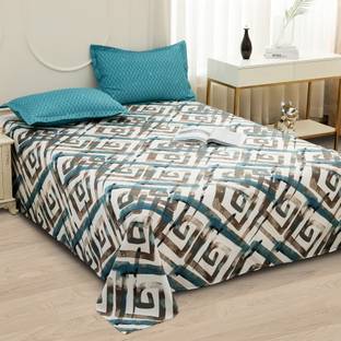 Story@home 240 TC Microfiber Double Printed Flat Bedsheet