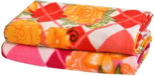 BSB HOME 120 TC Fleece Single Floral Flat Bedsheet